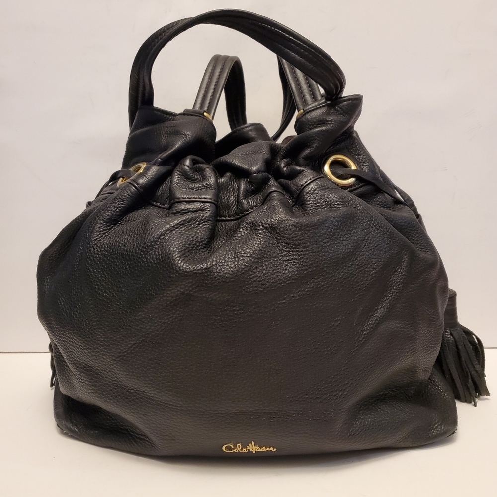 Cole Haan Black Leather Satchel Purse